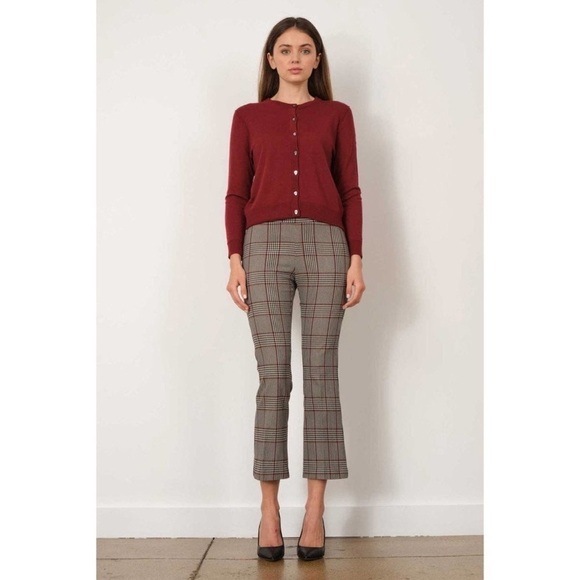 Avenue Montaigne Leo Plaid Crop Flare Size 10 - Picture 1 of 8